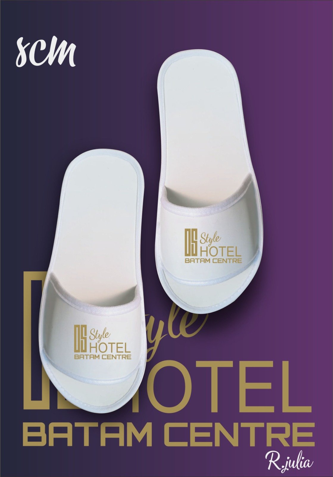Custom logo hotel slipper