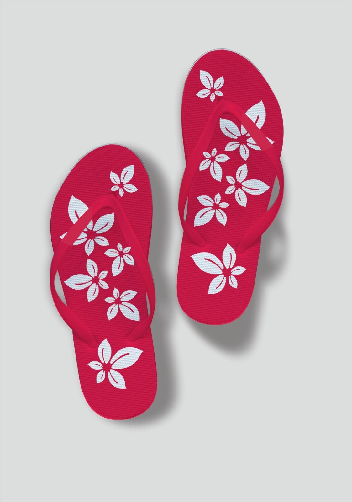 Full-print graphic flip flops
